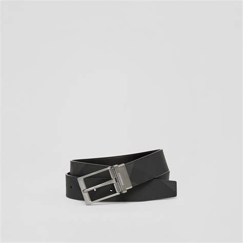 burberry charcoal check belt|Reversible Check Belt in Charcoal/graphite .